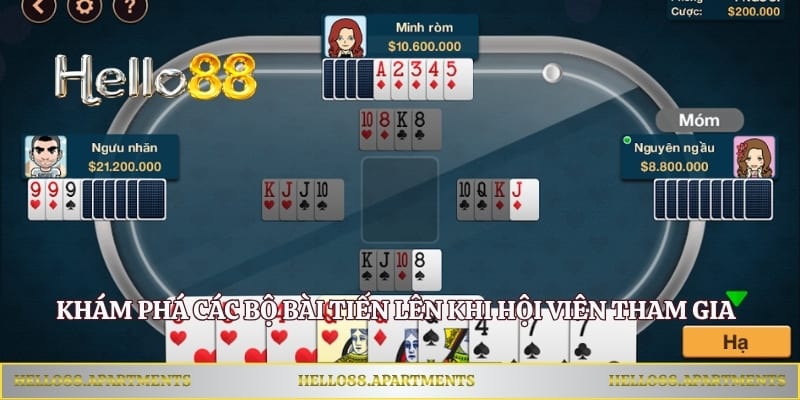 Khám phá các bộ bài tiến lên khi hội viên tham gia